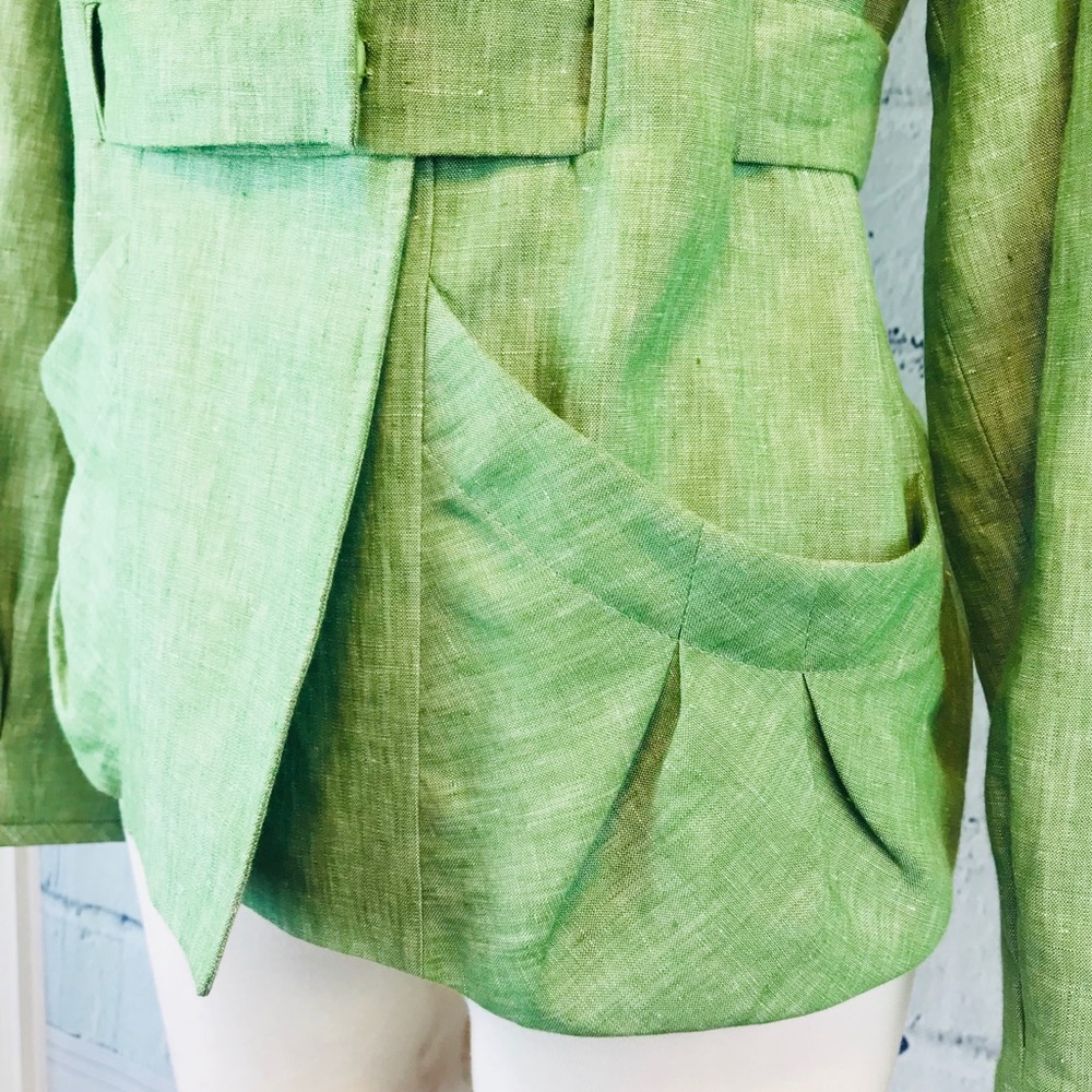 Luca Luca Couture Linen Blazer Made in Italy US/10 - Picture 11 of 12